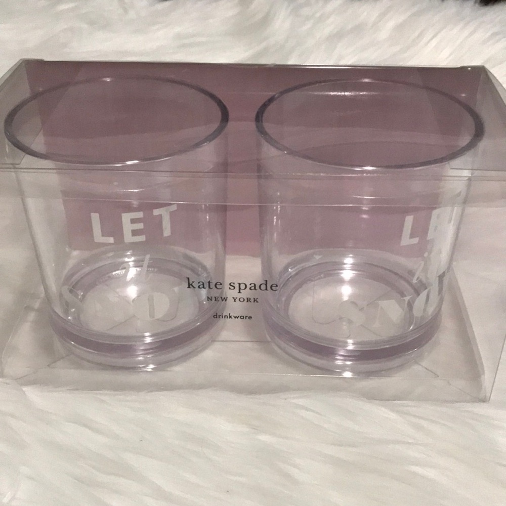 Kate Spade Clear (PLASTIC) Glass Set